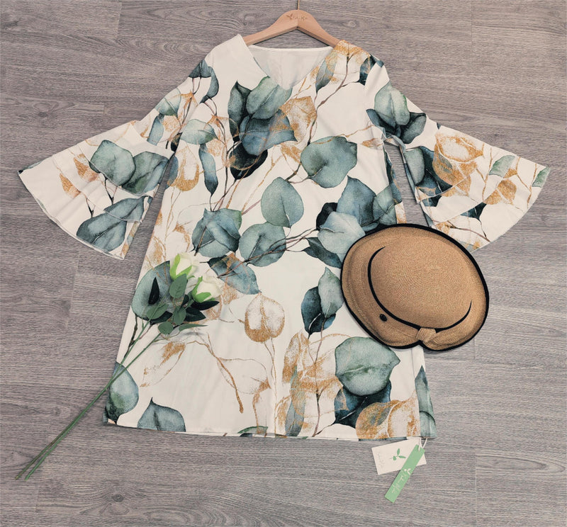 Veronika - Besonderes Minikleid mit 3/4 Ärmeln