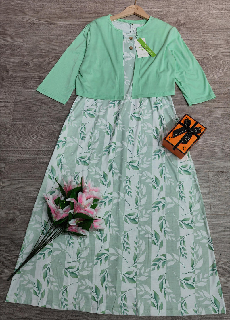 Hildegard - Grünes Midikleid mit Seitentaschen