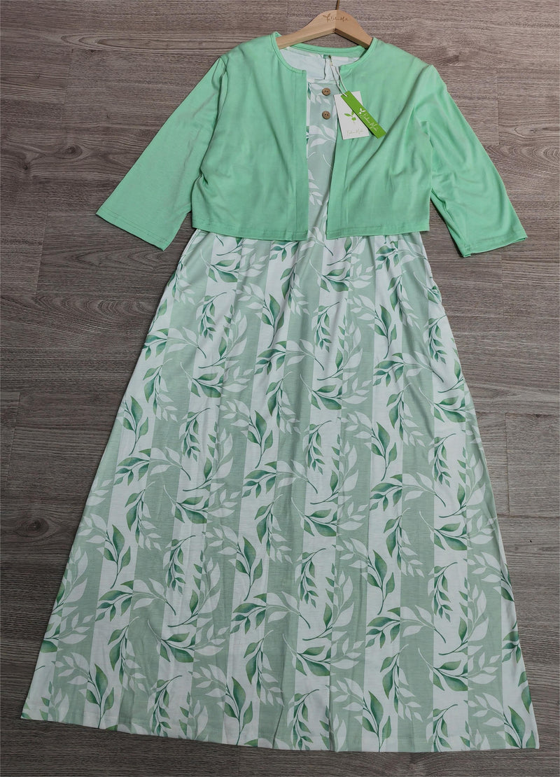 Hildegard - Grünes Midikleid mit Seitentaschen