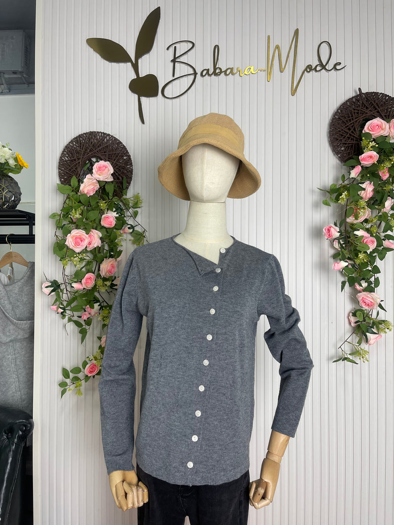 Frieda - Schlichter einfarbiger Pullover mit langen Ärmeln