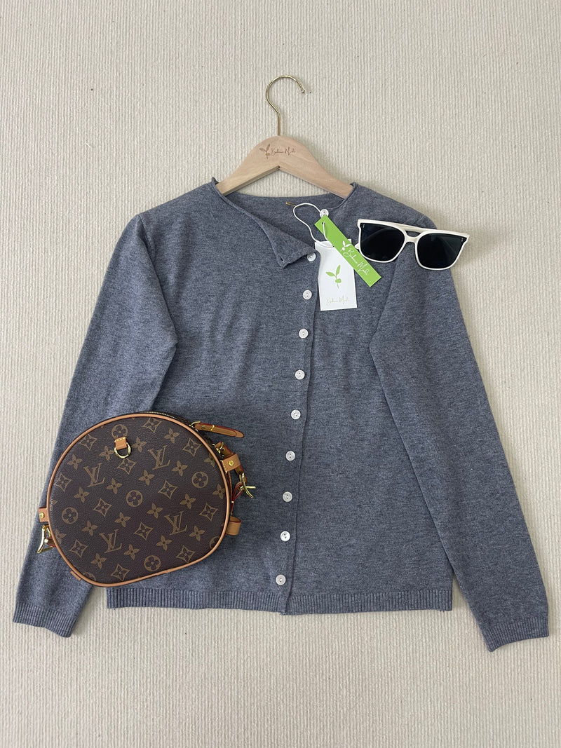 Frieda - Schlichter einfarbiger Pullover mit langen Ärmeln