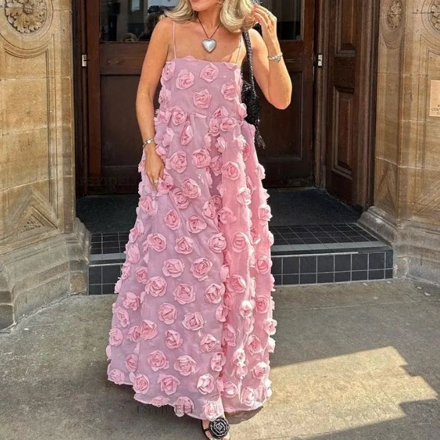Elegantes Maxikleid mit Blumen für Feste