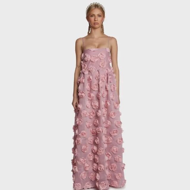 Elegantes Maxikleid mit Blumen für Feste