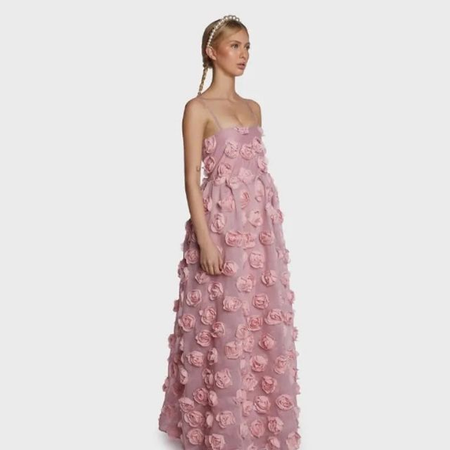 Elegantes Maxikleid mit Blumen für Feste