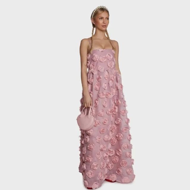 Elegantes Maxikleid mit Blumen für Feste