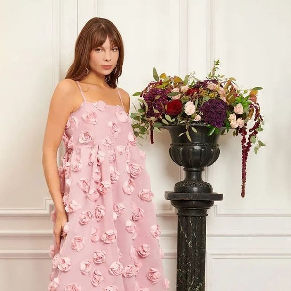 Elegantes Maxikleid mit Blumen für Feste