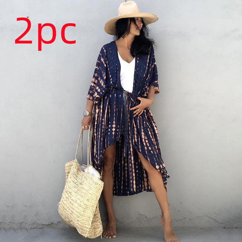 Elegantes | Glamouröse Sonnenschutz Resort Strandkleid Cover Up für dich