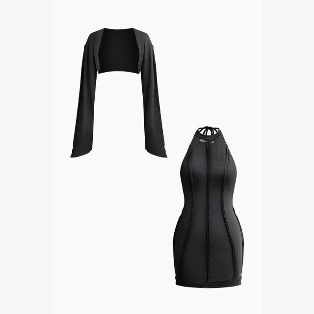 Eleganter Heidi Bolero mit Kleid und Schnürung