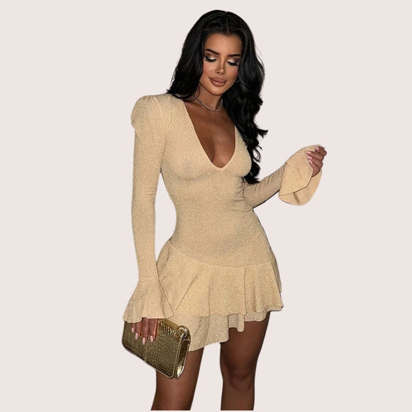 Elegantes Heidi -Minikleid mit Rüschen für Damen