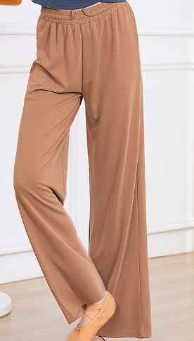 Elegante Bambus Palazzo Lounge Hose in Schwarz