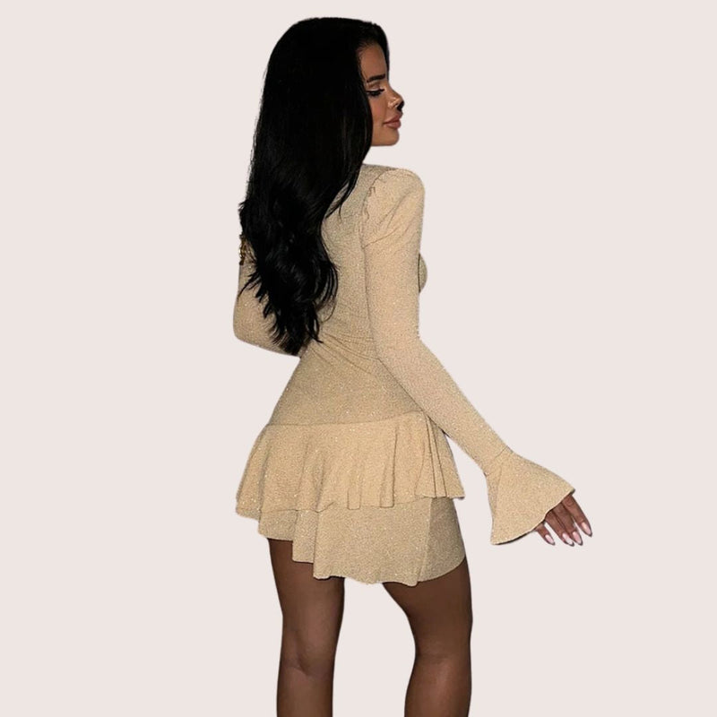 Elegantes Heidi -Minikleid mit Rüschen für Damen