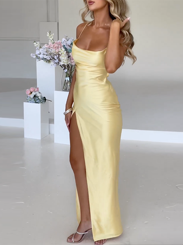 Elegantes Maxikleid mit Seitenschlitz für besondere Anlässe