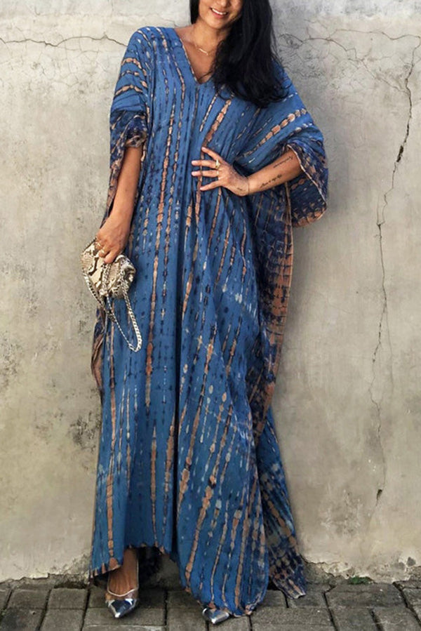 Weiches Freely - Lockeres Überwurfkleid im Batik-Boho-Stil für dich
