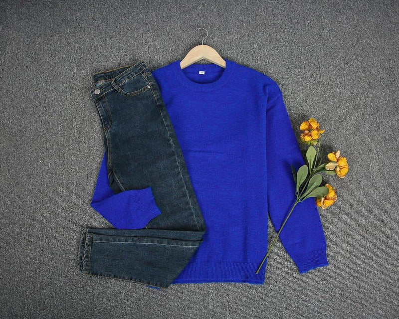 Ezra – Langarmpullover mit Rundhalsausschnitt