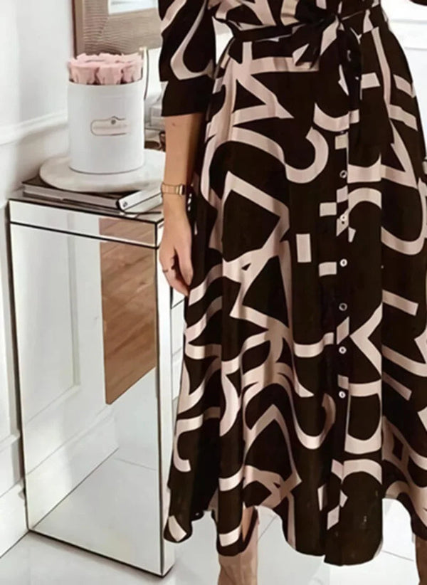 Weiches | schönes Herbstkleid mit Knöpfen für dich