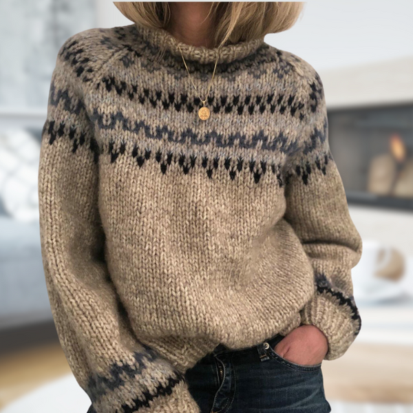 Frances – Klassisch gemusterter Pullover für zeitlose Eleganz