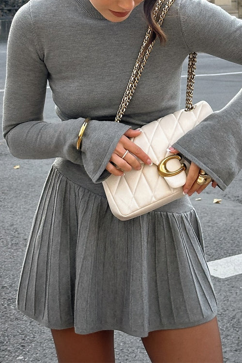 Elegantes Heidi -Rosiedress Mini Pullover Kleid