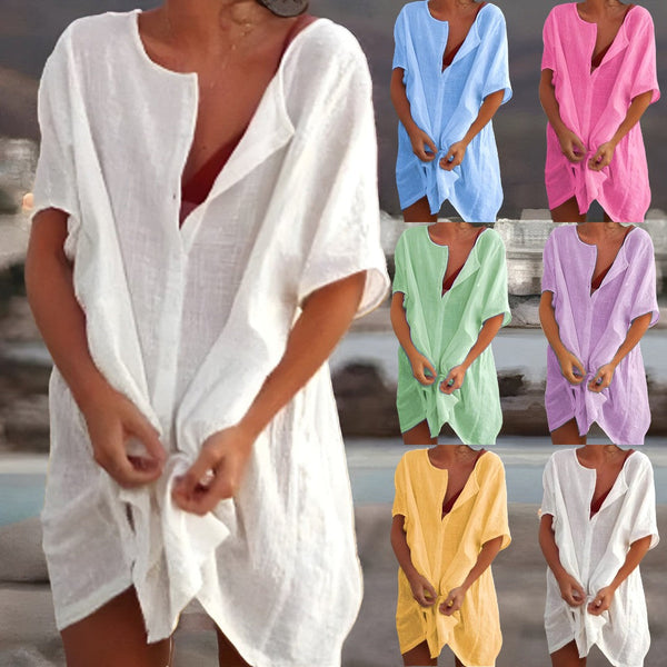 Warmes | Leichtes Sommerkleid aus Baumwolle für dich