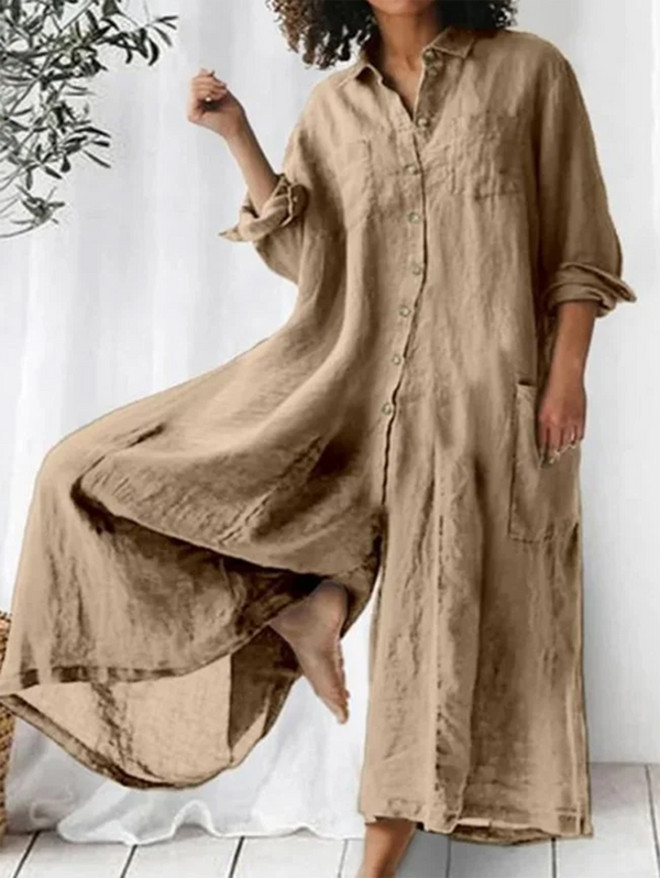 Camila Elegance Jumpsuit mit weitem Bein - Zeitloser Komfort