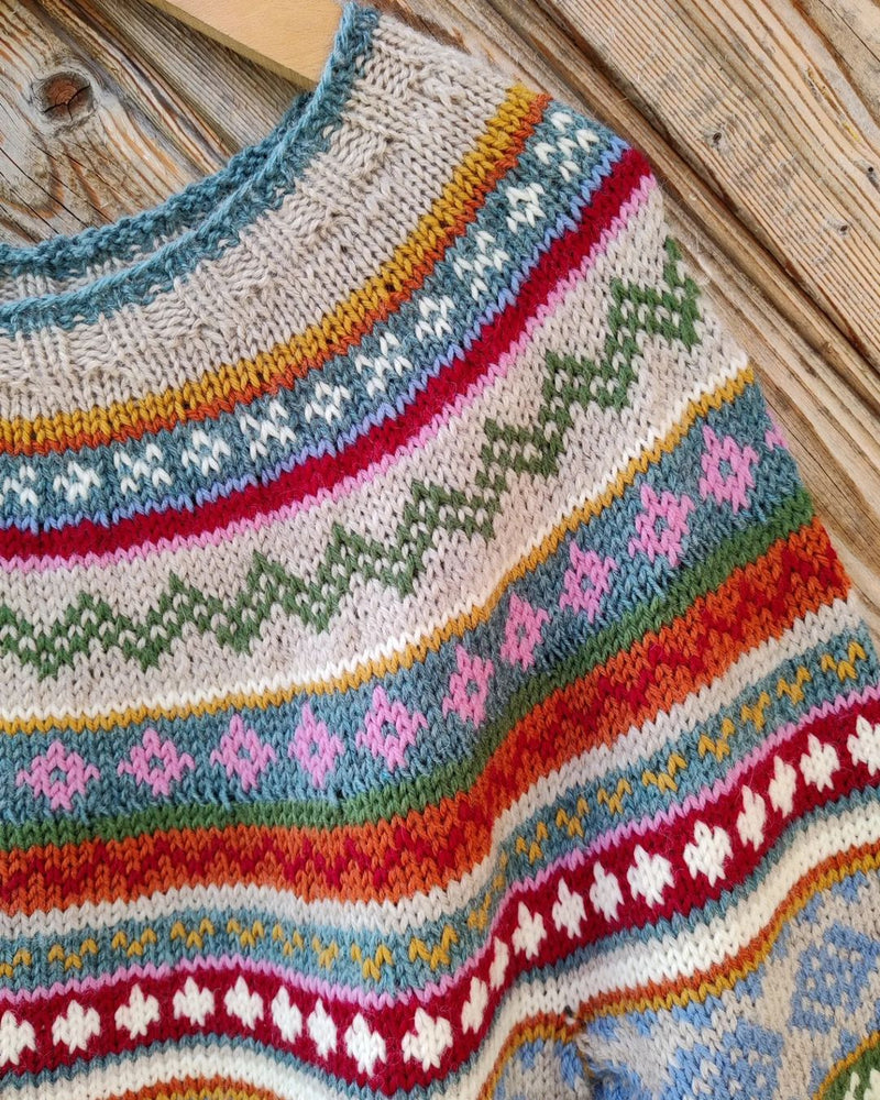 Fraja - Komfortabler, stilvoller Pullover in Kontrastfarben