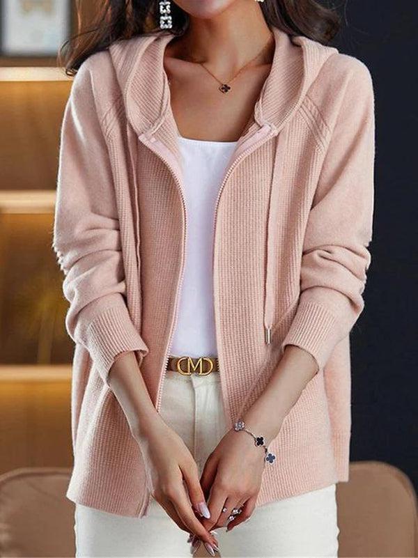 Talon – Rosa Kapuzenpullover im schlichten Stil