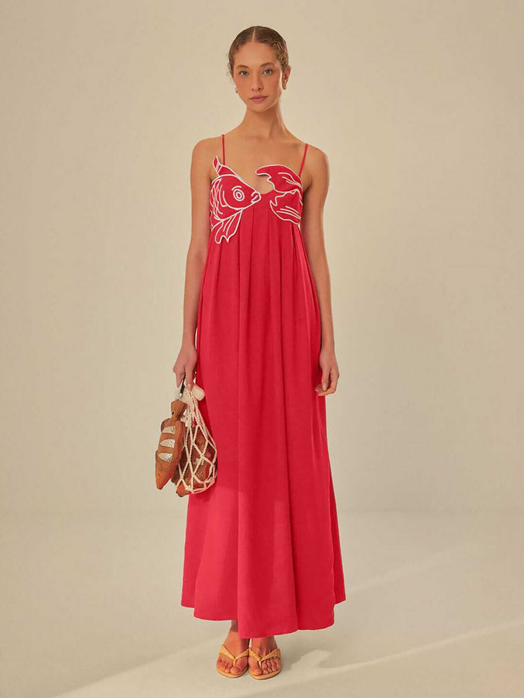 Elegantes Maxikleid Mit Fischschwanz-Design