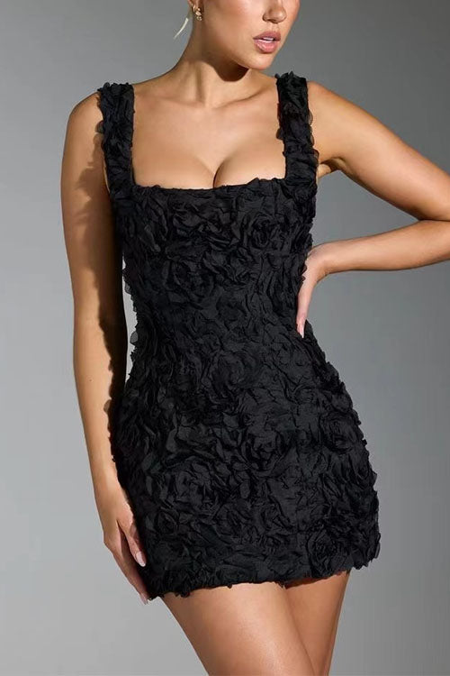 Elegantes Heidi -Rosiedress Ärmelloses Mini Kleid