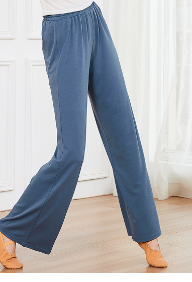 Elegante Bambus Palazzo Lounge Hose in Schwarz