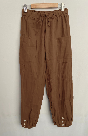 Elegante Hochtaillierte Hose aus Baumwolle und