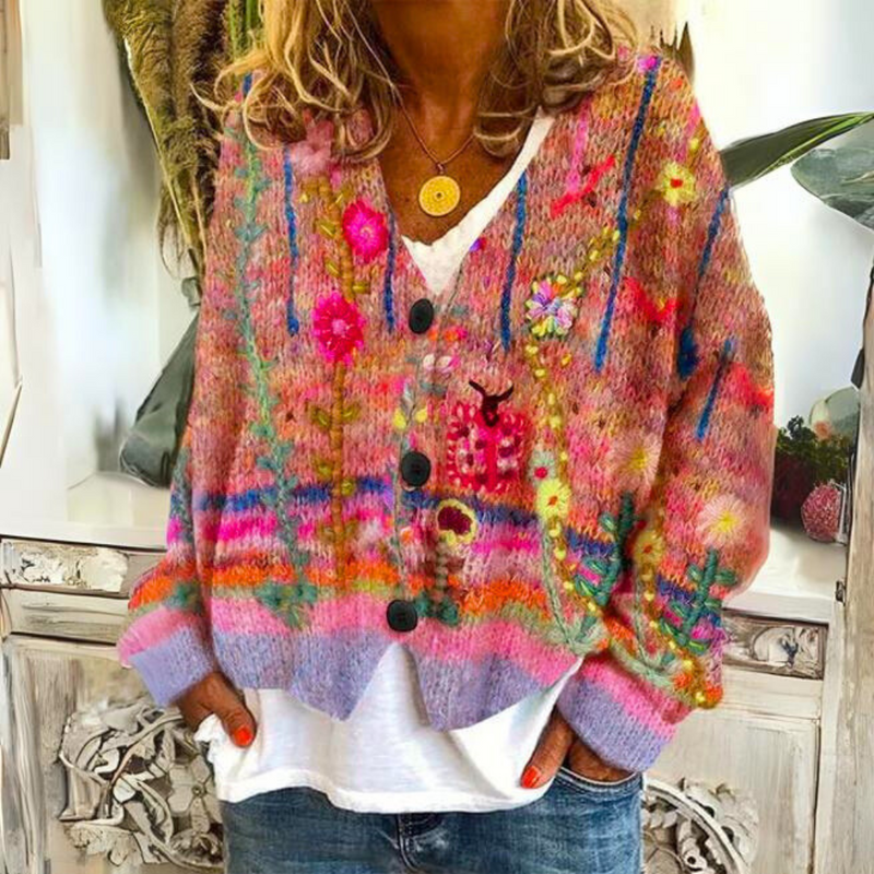 Warme und elegante Strickjacke