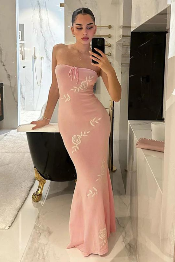 Berta - Blumendruck elegant MaxiKleid
