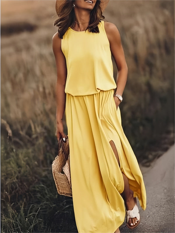 Schlichtes Elegantes Maxikleid aus Modal Farben