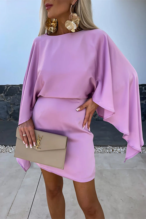 Elegantes Heidi -Rosiedress Mit Offenem Rücken Minikleid