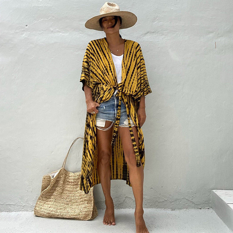 Elegantes | Glamouröse Sonnenschutz Resort Strandkleid Cover Up für dich