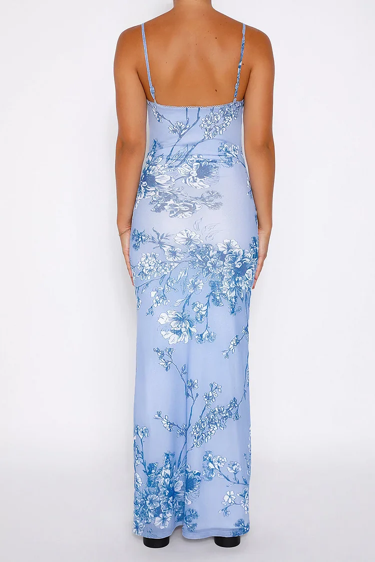 Wunderschönes Florales Maxikleid mit V-Ausschnitt