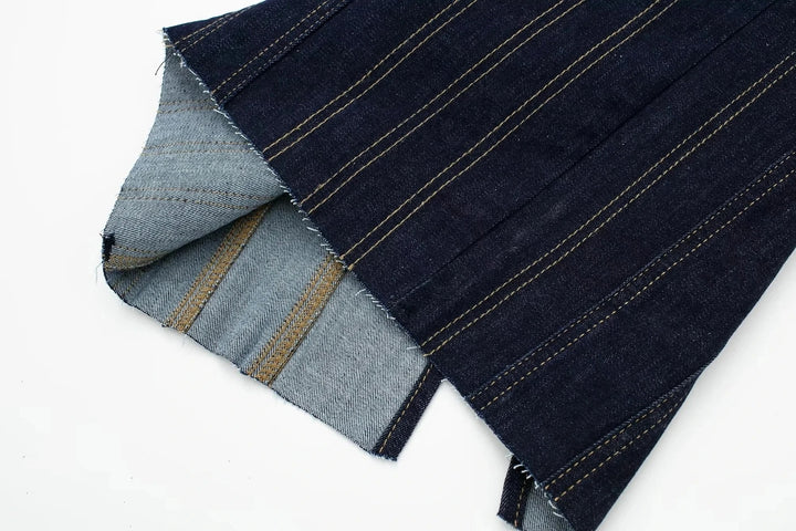 Rückenfreies Sexy Denim Midikleid