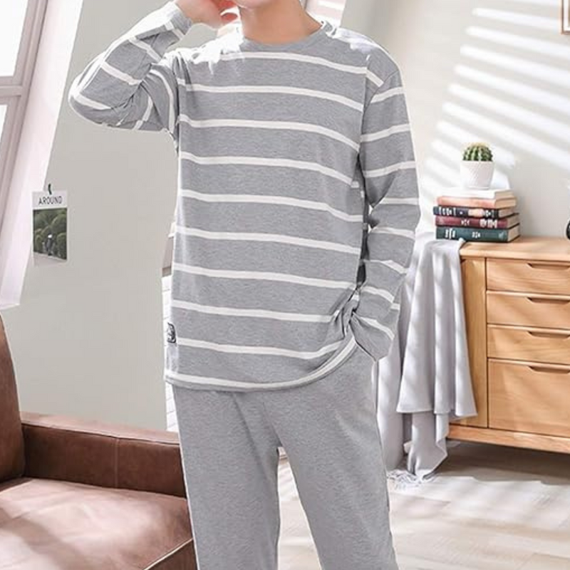 Weiche Herren-Winter-Pyjama aus Baumwolle