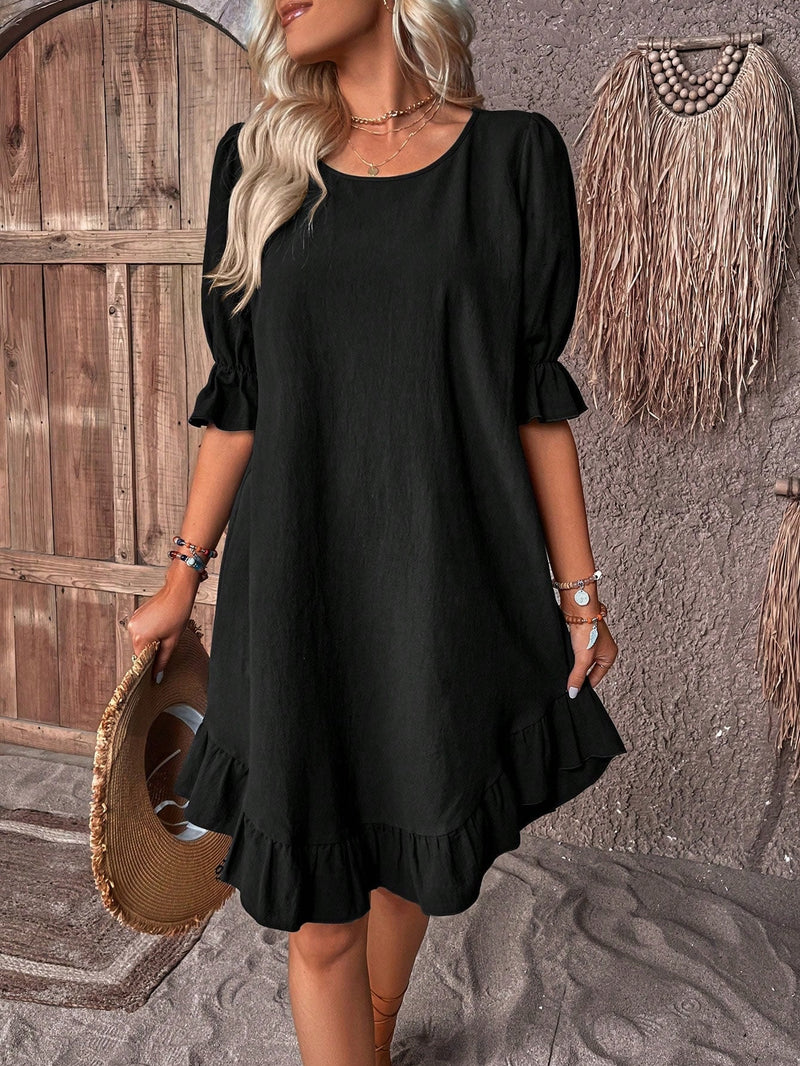 Warmes - Trendiges schlichtes Kleid für dich
