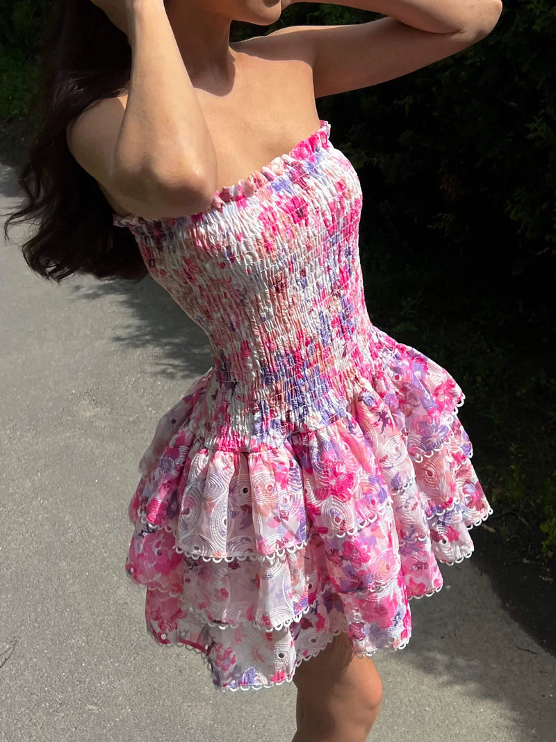 Midikleid Mit Rüschen Für Frauen