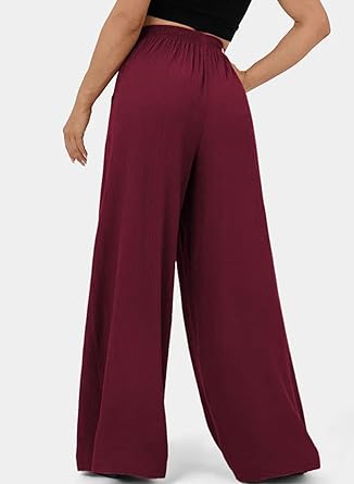 Elegante Sommerhose mit weitem Bein für lässigen Stil
