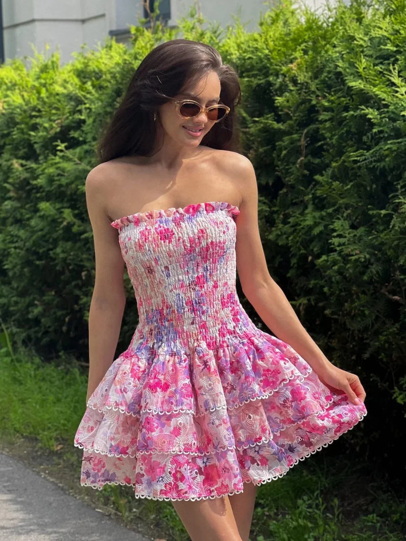 Midikleid Mit Rüschen Für Frauen