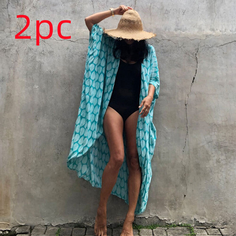 Elegantes | Glamouröse Sonnenschutz Resort Strandkleid Cover Up für dich