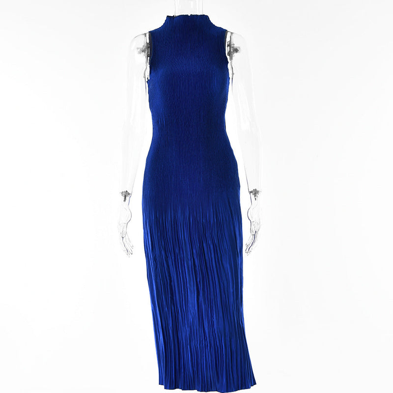 Elegantes Maxikleid mit hohem Kragen