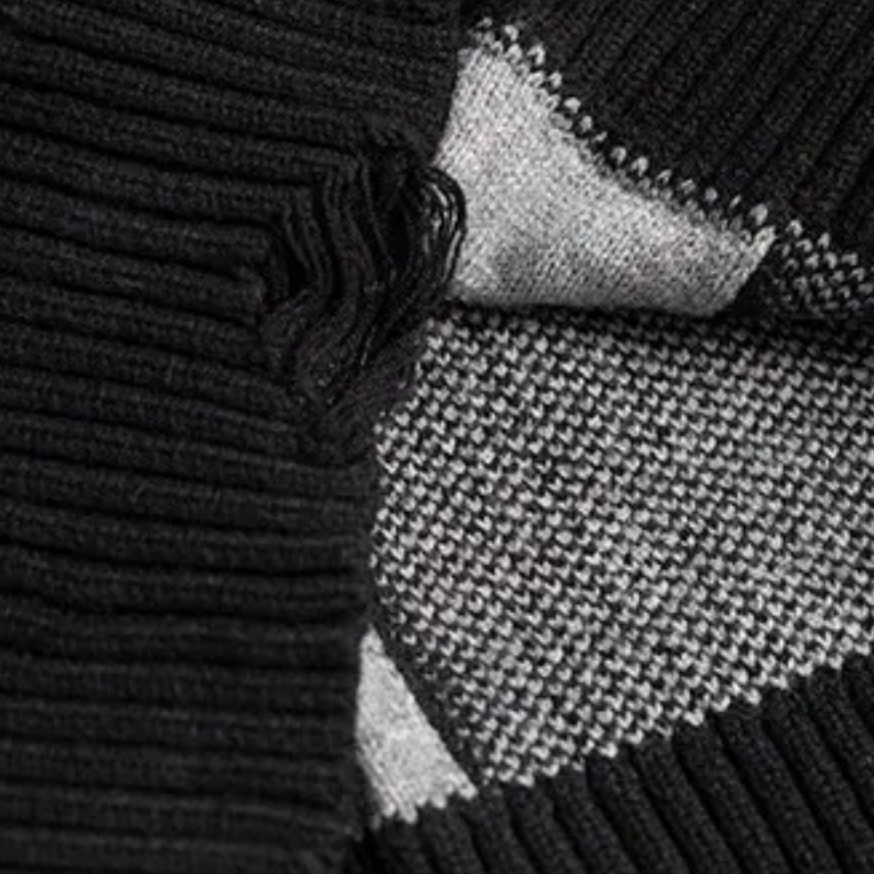 Elegante Herrenstrickjacke in Schwarz