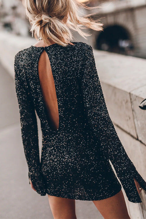 Elegantes Heidi Pailletten Mini Kleid für besondere Anlässe