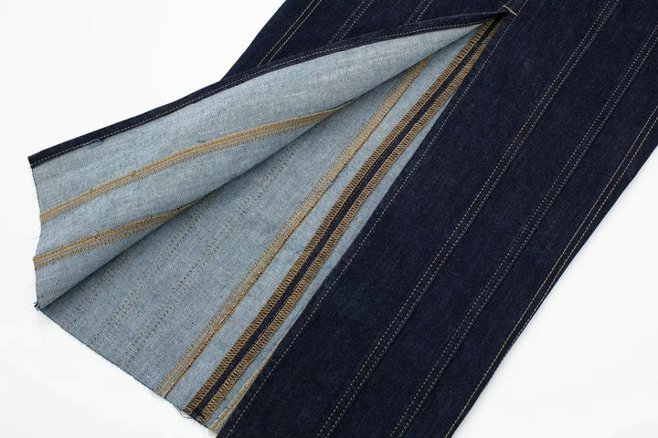 Rückenfreies Sexy Denim Midikleid