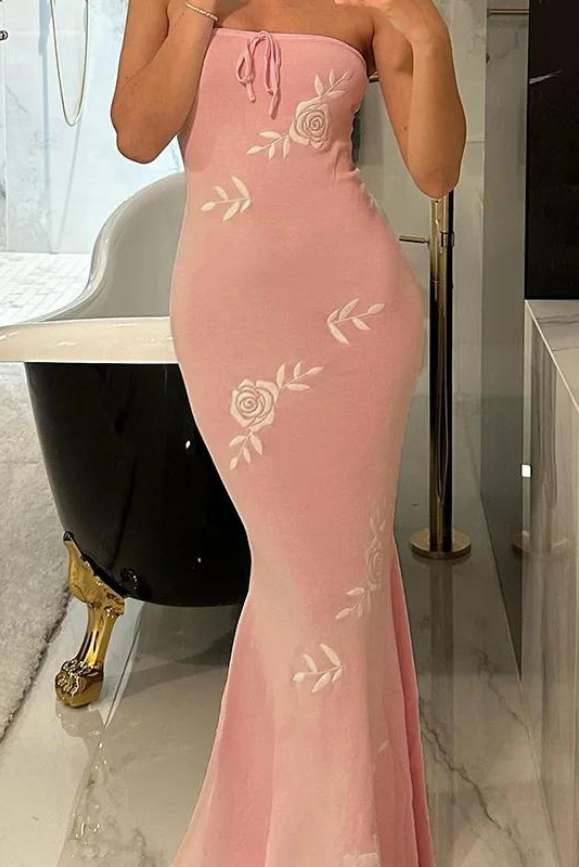 Berta - Blumendruck elegant MaxiKleid