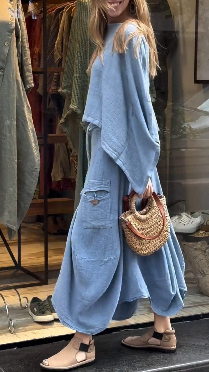 Klassischer Freizeitanzug mit Rundhalsausschnitt