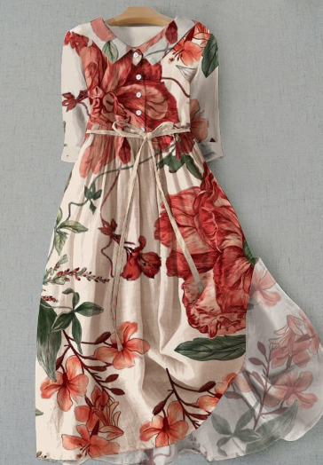 Petra - Vintage Kleid mit Blumendruck