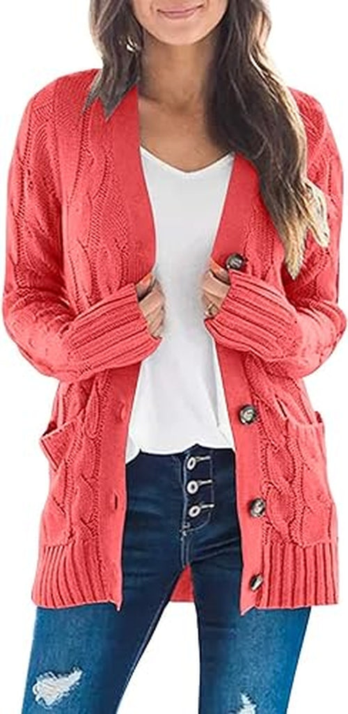 Warme und elegante Strickjacke